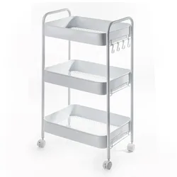 עגלת מטבח מתכת שירות 3 קומות