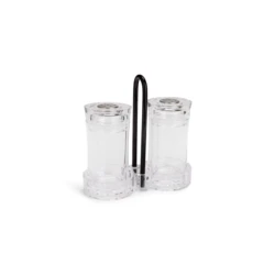 זוג מלחיות אקריל עם מעמד שחור