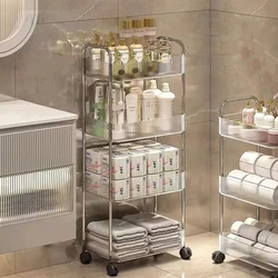 מעמד עגלת שירות 3 קומות אקרילי סלסלה מלבנית