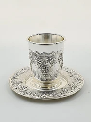 כוס קידוש חזון ענבים מוכסף