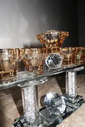 חנוכיה קריסטל -דבש יהלום