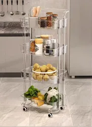 עגלת שירות אקריל פרמיום 4 קומות