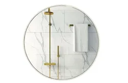 מראה לבנה עגולה .