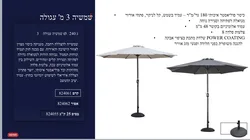 שמשיה עגולה 3 מטר